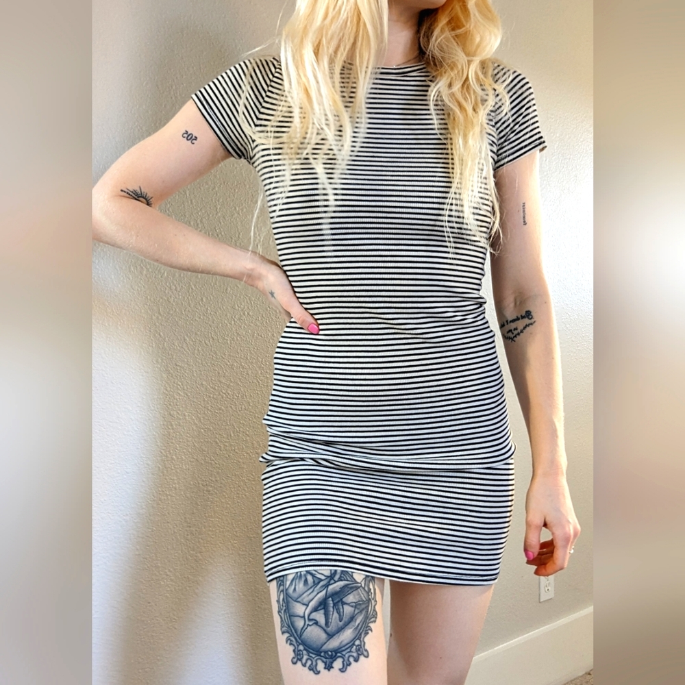 Mini stripped dress